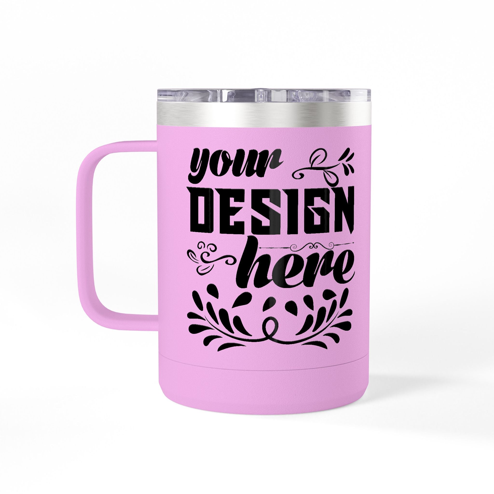 Customizable Polar Camel 15oz Stainless Steel Coffee Mug Tumbler Lid