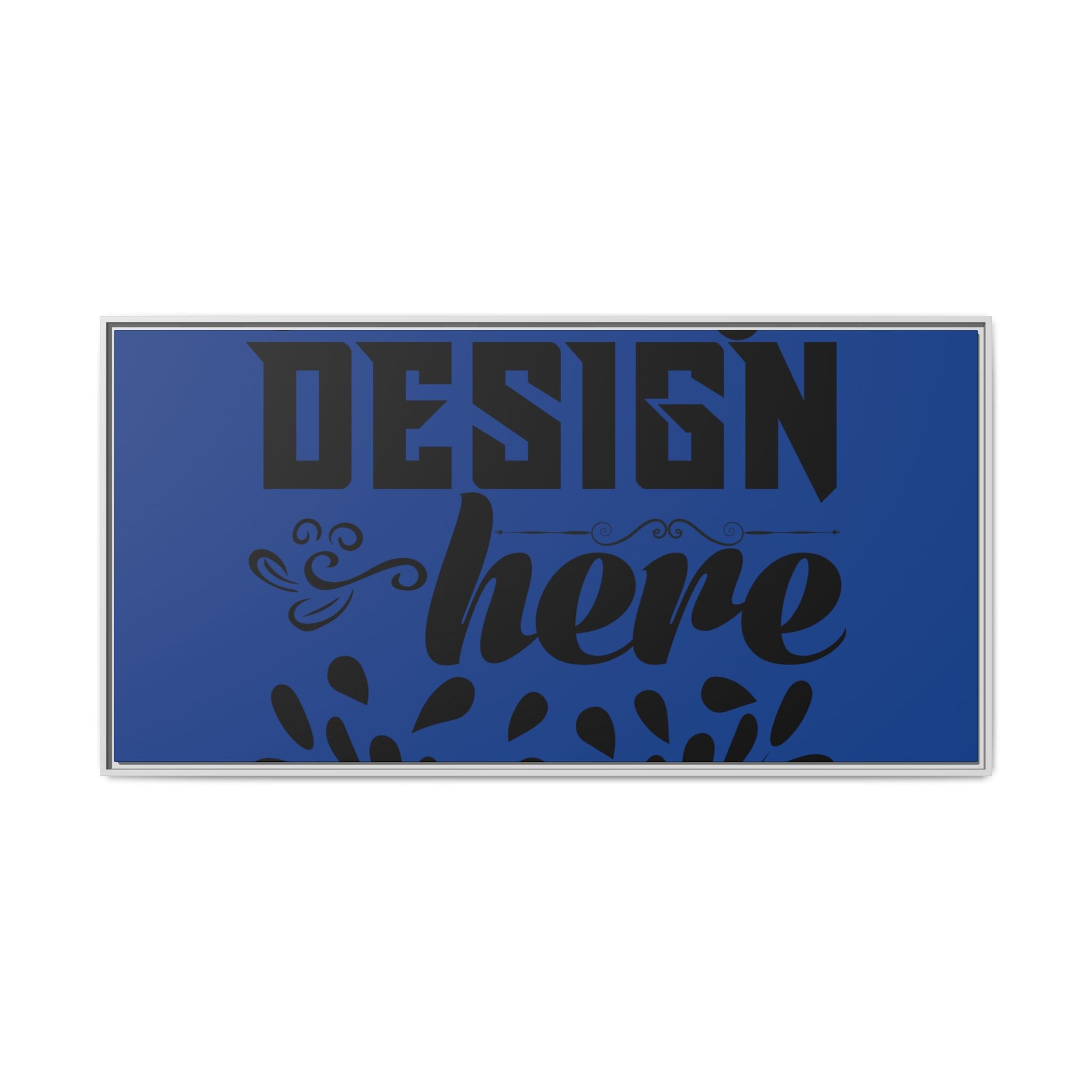 Customizable Framed Matte Canvas Print with Pinewood Frame Sawtooth Hanger