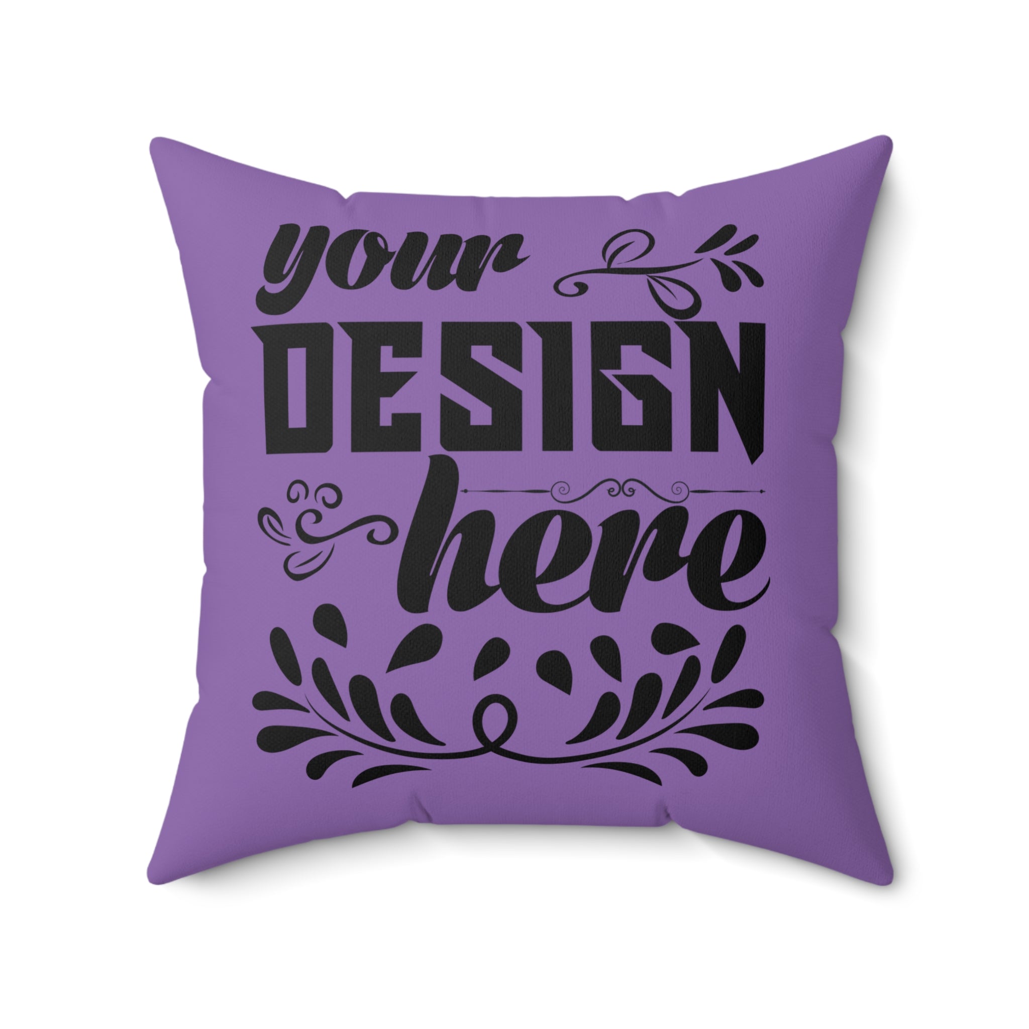 Customizable Faux Suede Square Pillow with Insert Double-Sided Print