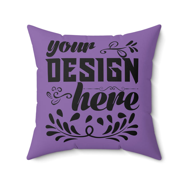 Customizable Faux Suede Square Pillow with Insert Double-Sided Print