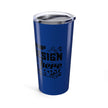 Customizable 20oz Vacuum Insulated Stainless Steel Tumbler With Clear Lid