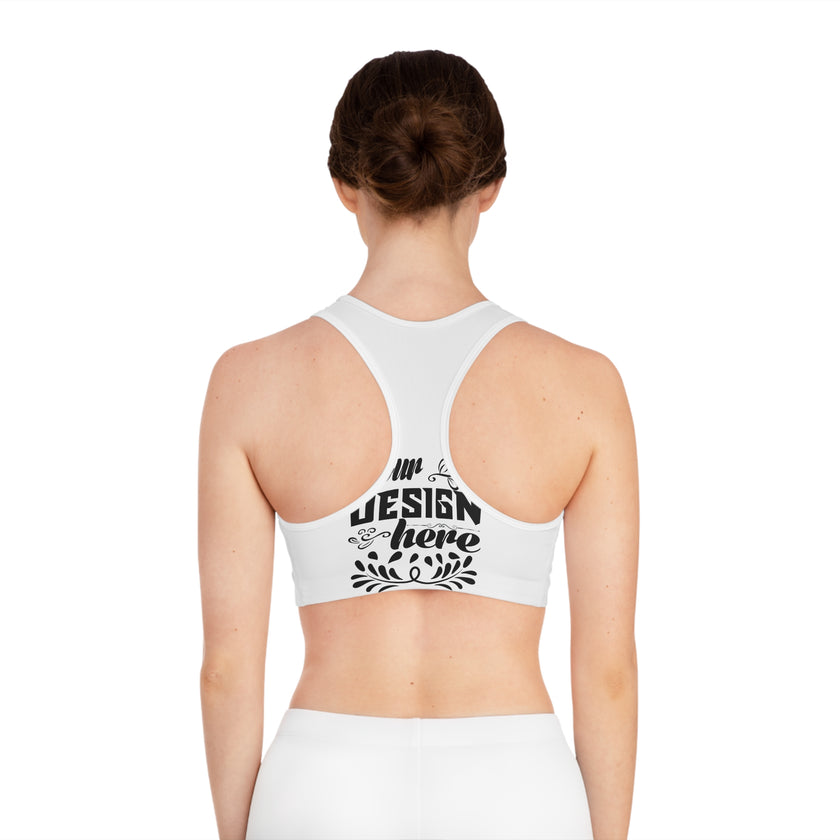 Customizable Generic Brand Sports Bra All Over Print Compression Fit