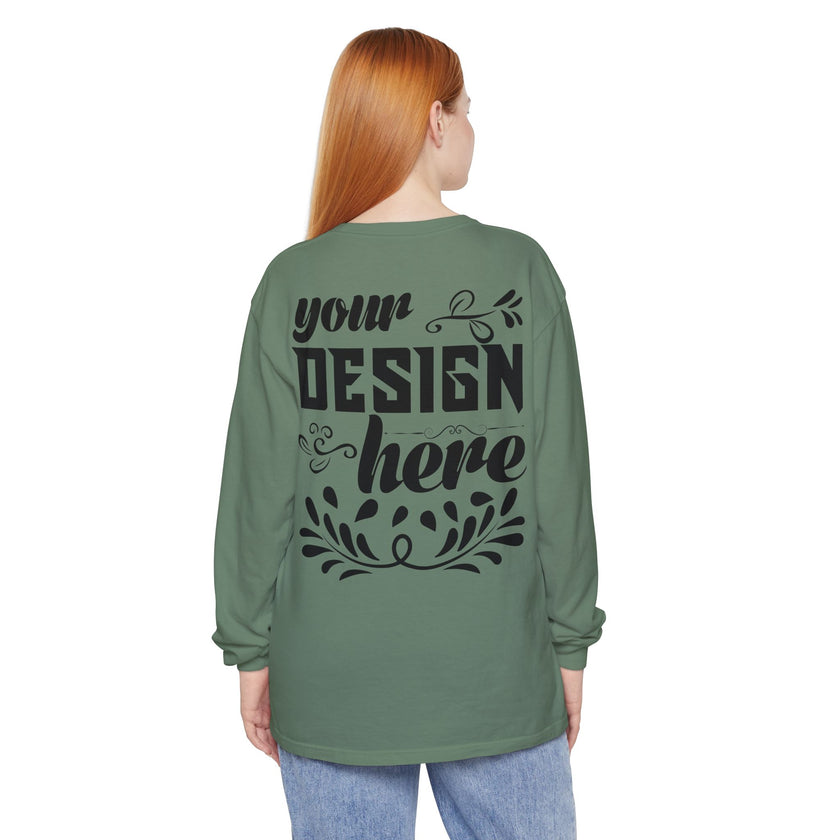 Customizable Comfort Colors 6014 Unisex Garment Dyed Long Sleeve T Shirt