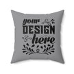 Customizable Spun Polyester Square Pillow with Double Sided Print and Zipper