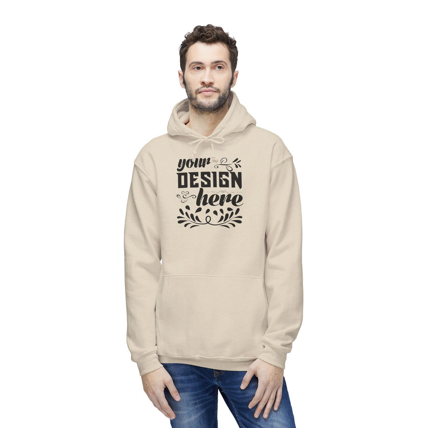 Customizable Bayside 960 Unisex Heavyweight Hooded Sweatshirt Made in US