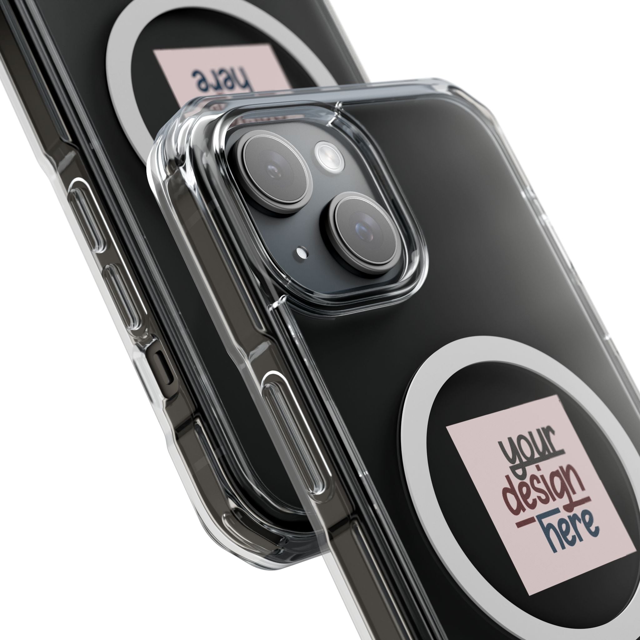 Customizable Magnetic Clear Impact Case With Air Cushioned Bumper Corners