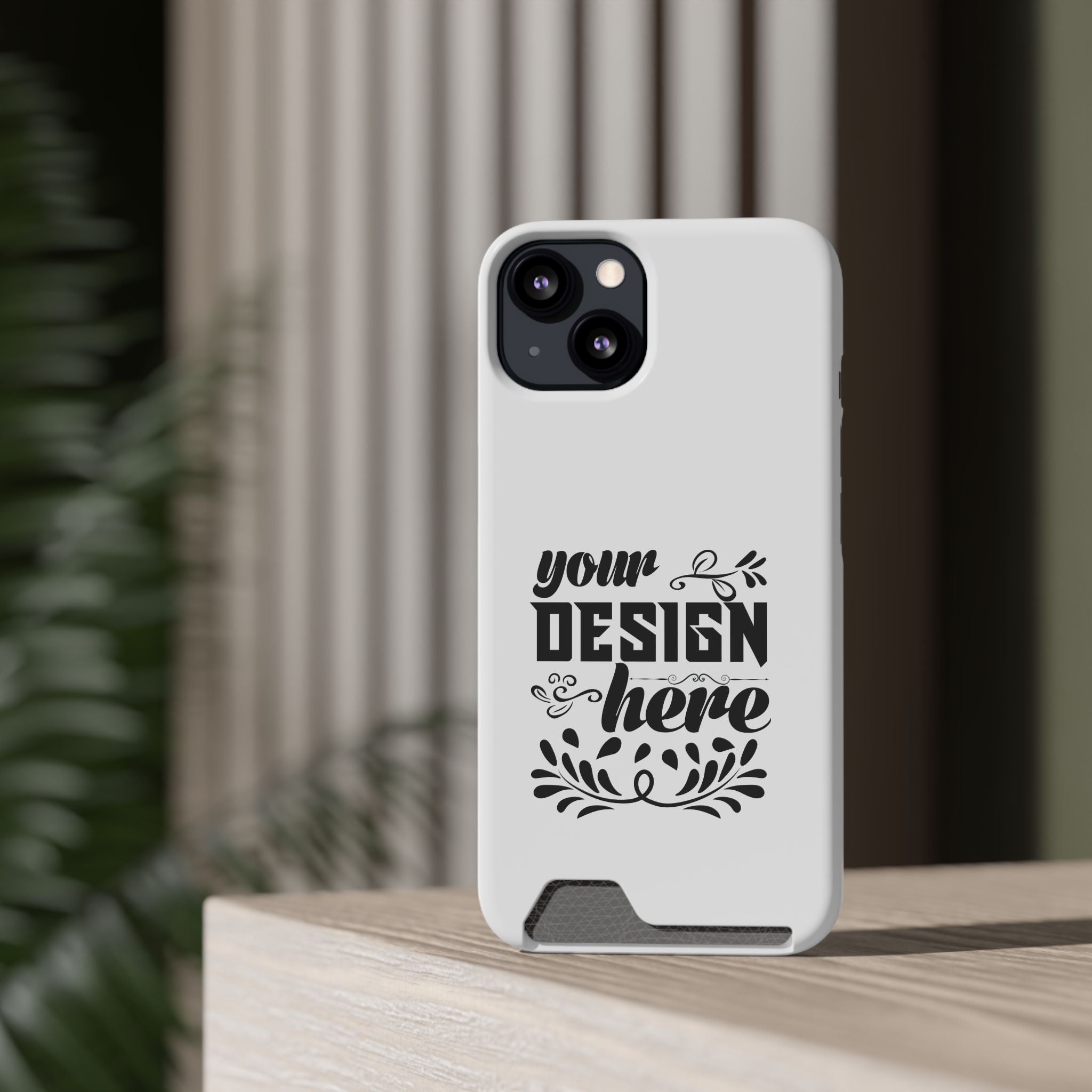 Customizable Polycarbonate Phone Case With Card Holder MagSafe Compatible