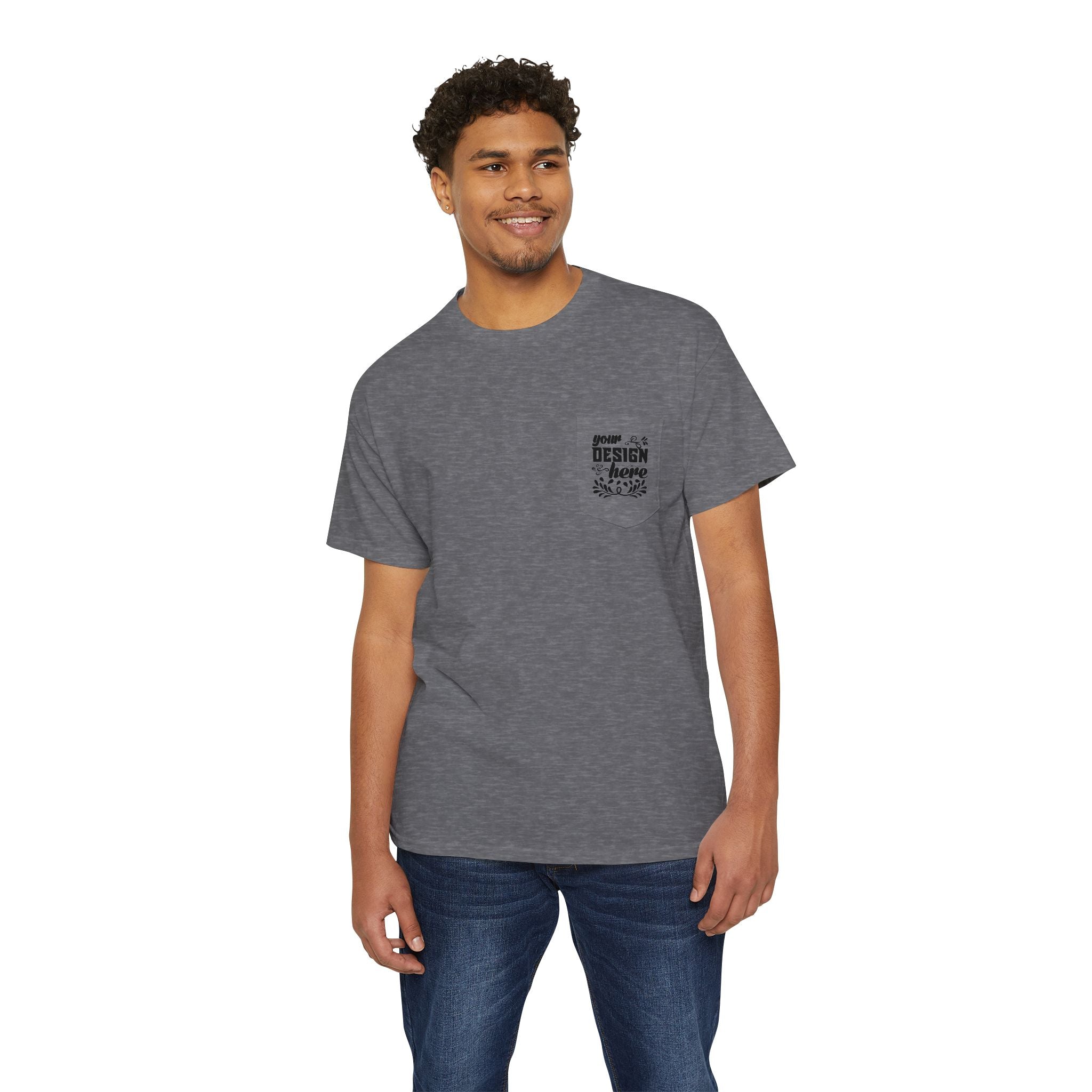 Customizable Gildan 5300 Unisex Heavy Cotton Pocket T-Shirt