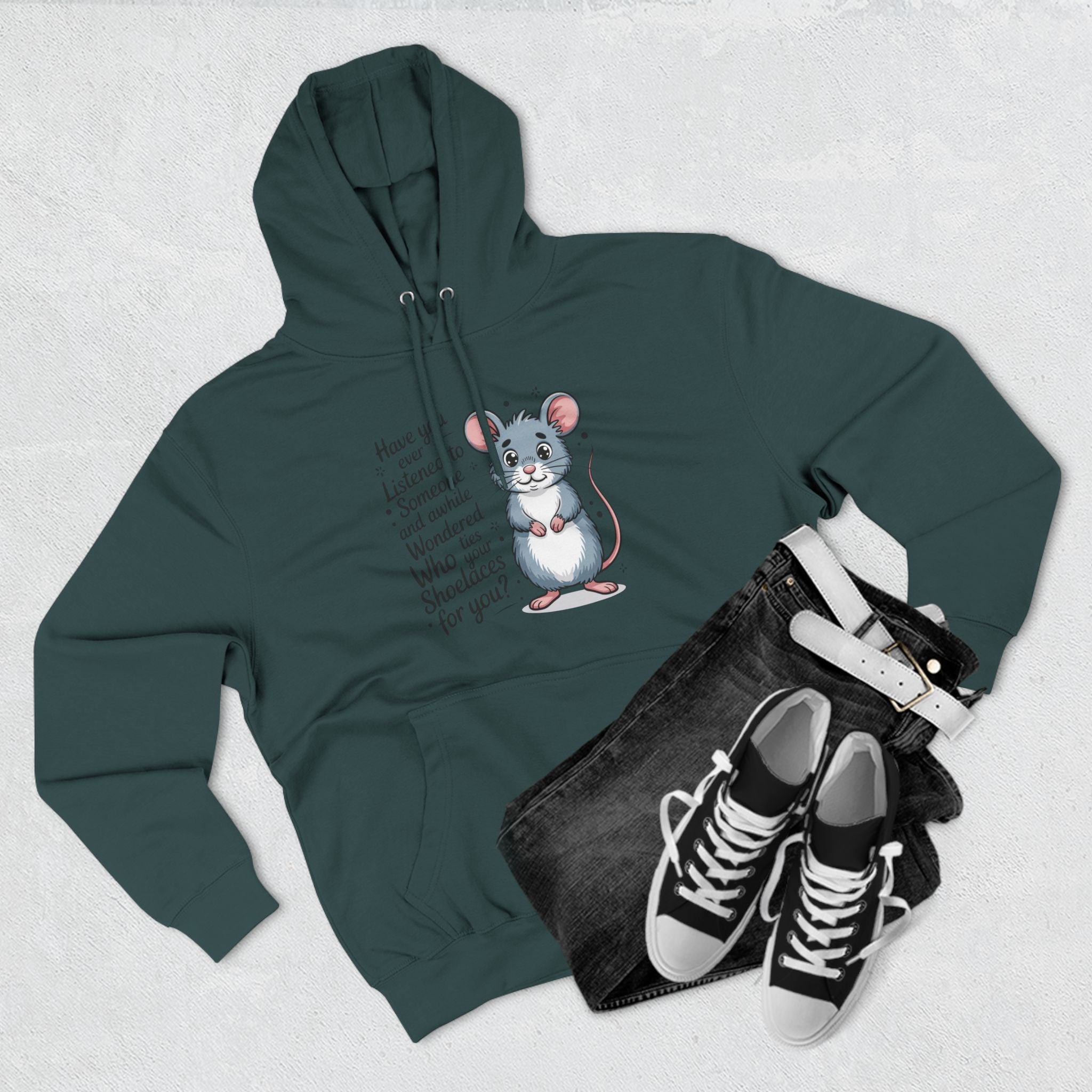 Lane Seven LS14001 Fleece Hoodie | Mouse Graphic Print