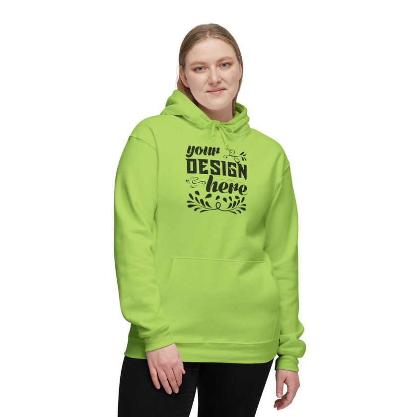 Customizable Bayside 960 Unisex Heavyweight Hooded Sweatshirt Made in US