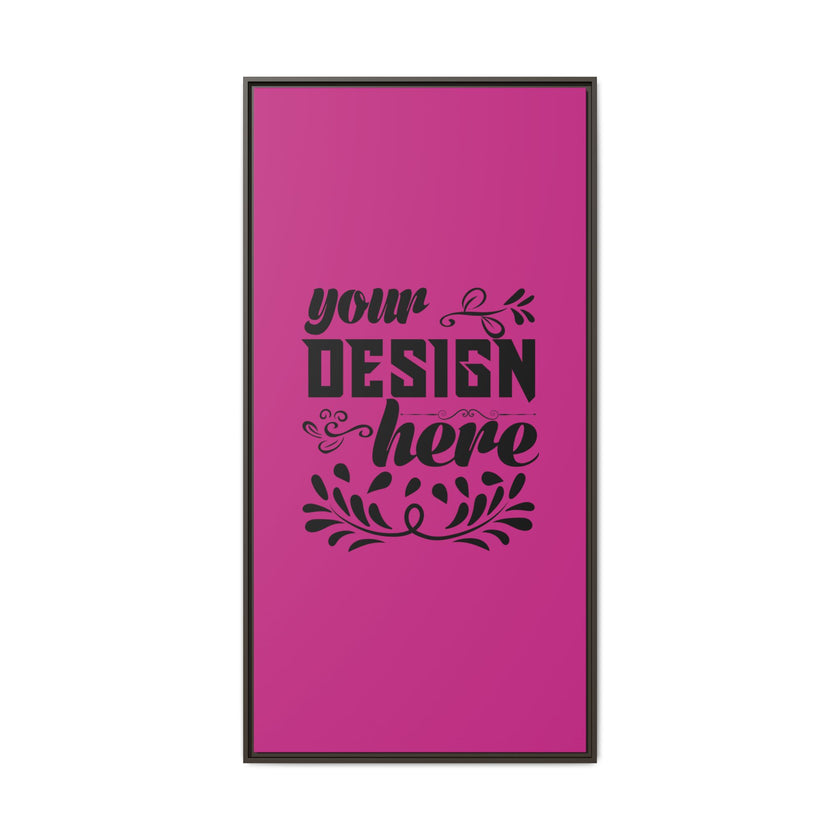 Customizable Framed Matte Canvas Print with Pinewood Frame Sawtooth Hanger