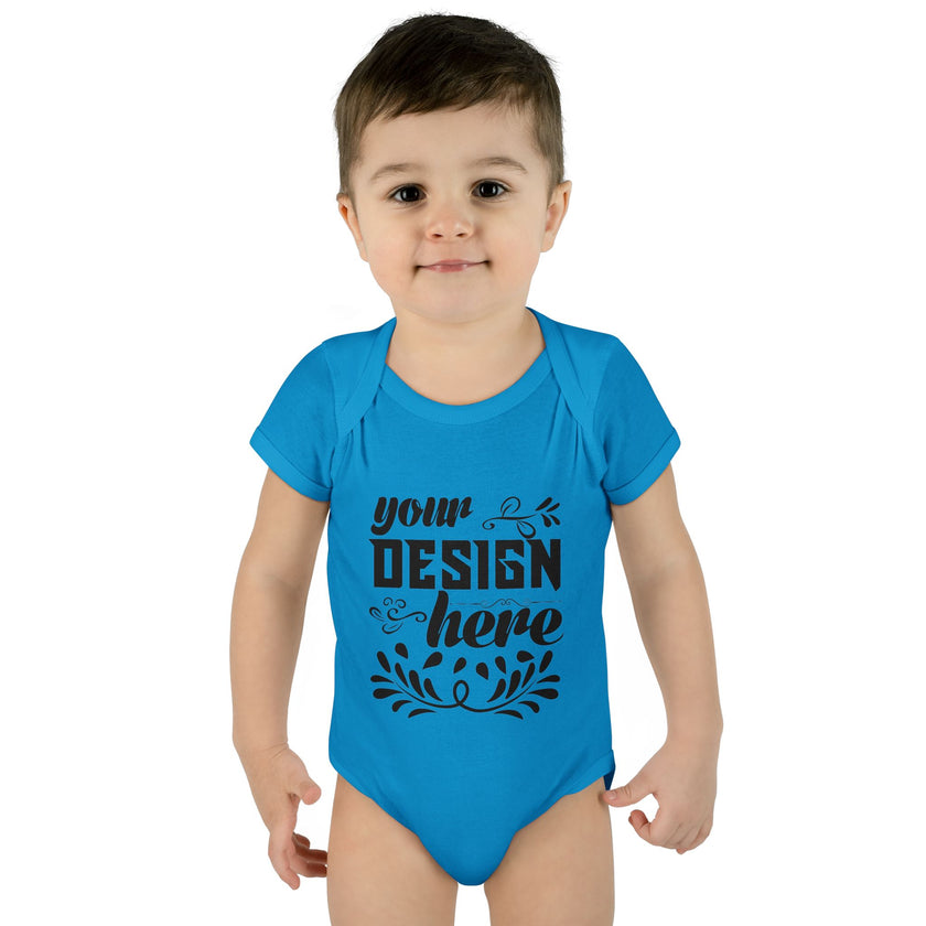 Customizable Infant Baby Rib Bodysuit Rabbit Skins 4400 Unisex