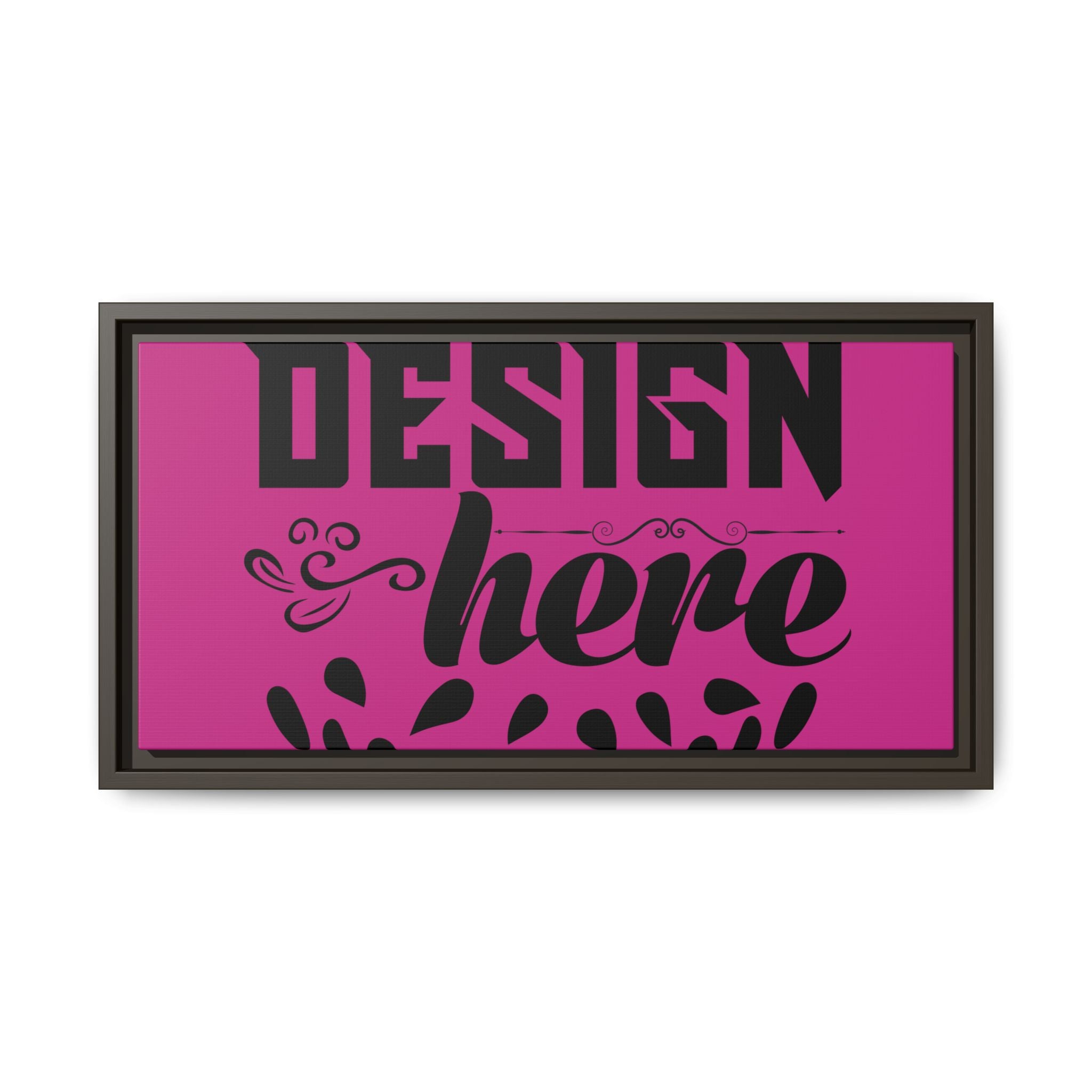 Customizable Framed Matte Canvas Print with Pinewood Frame Sawtooth Hanger