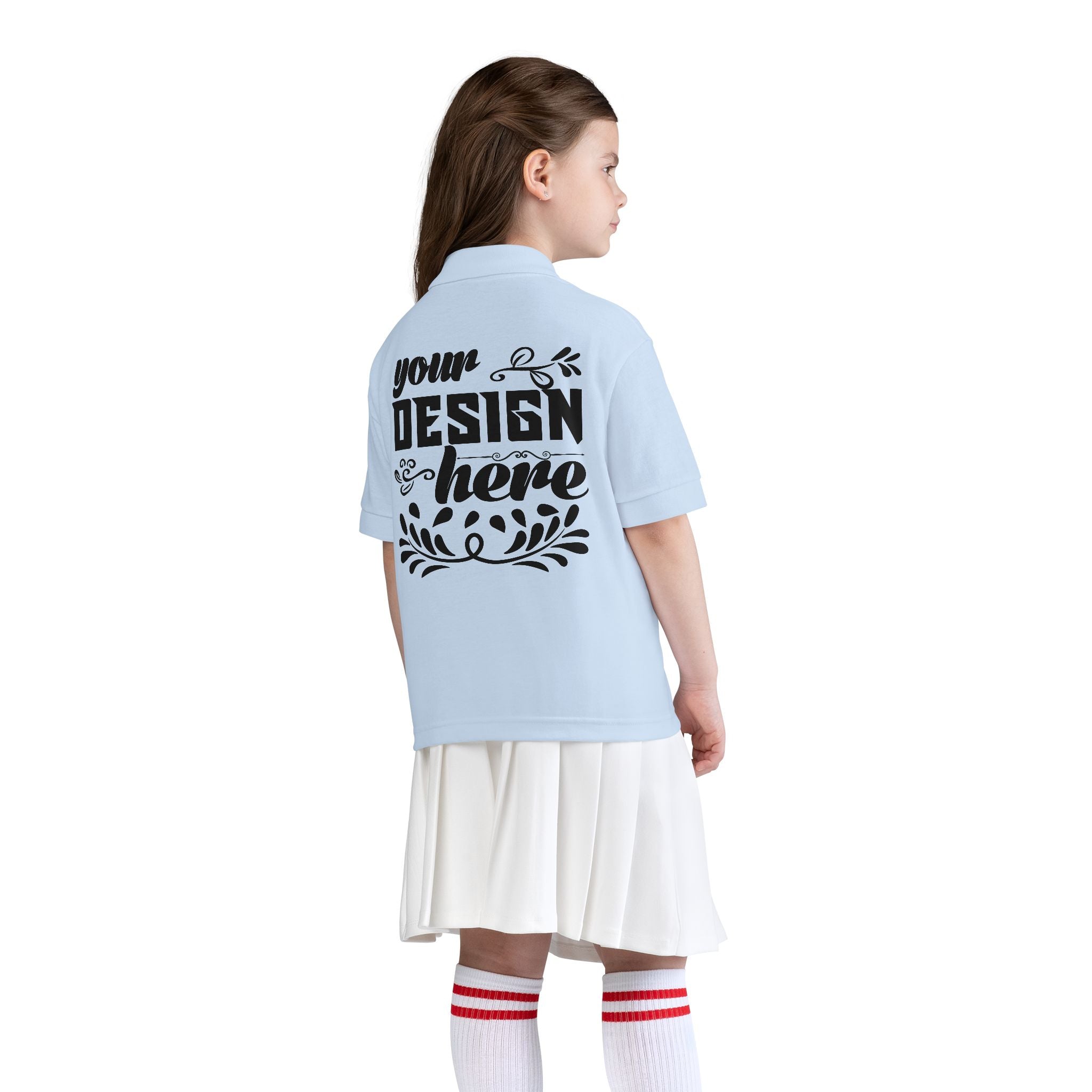 Customizable Gildan 8800B Youth DryBlend Jersey Polo Shirt