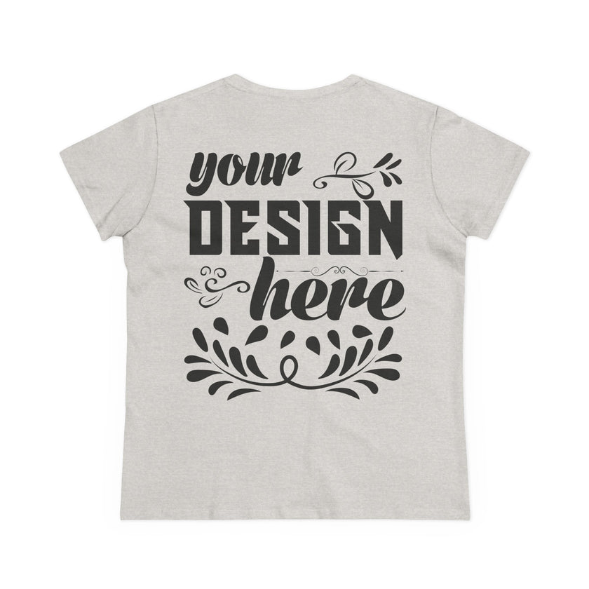 Customizable Gildan 5000L Womens Midweight Cotton Short Sleeve T-Shirt