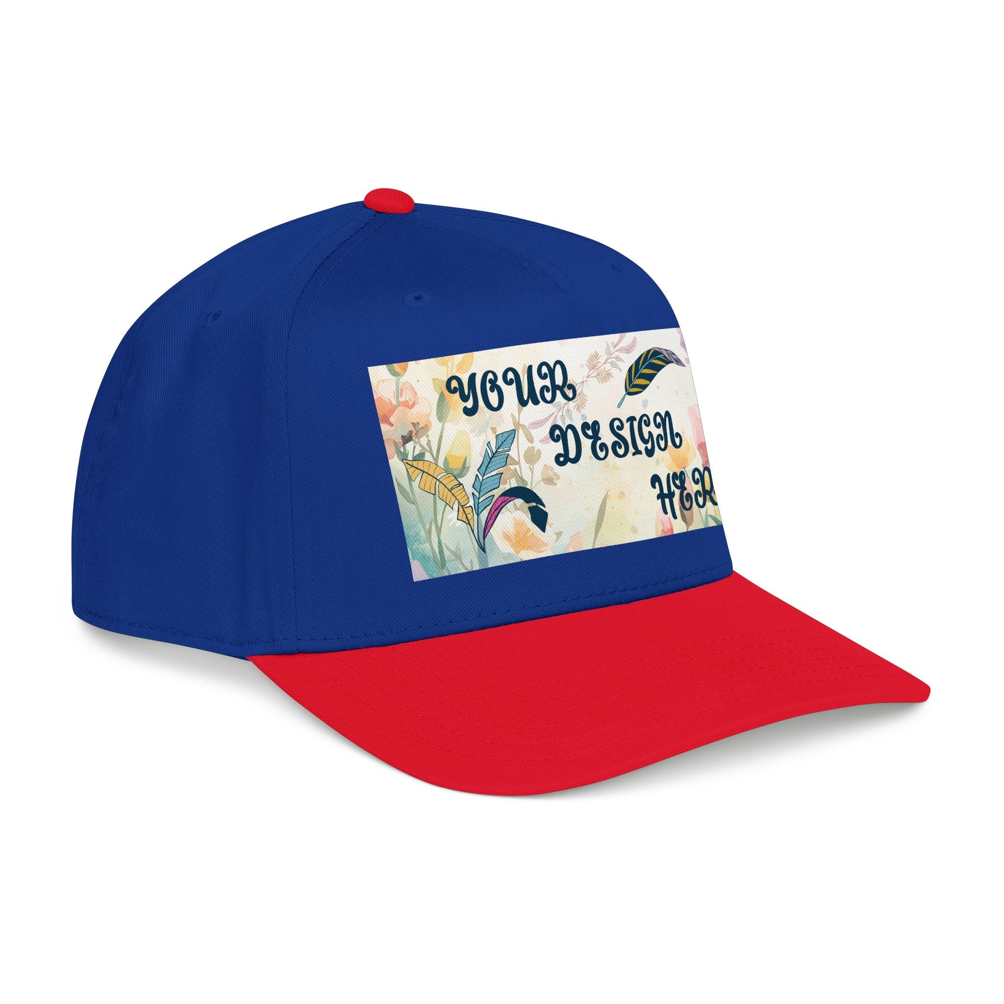 Customizable OTTO 31-069 Mid Profile 5 Panel Baseball Cap