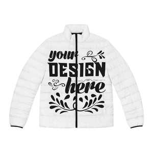 Customizable Men Puffer Jacket All Over Print Lightweight Regular Fit