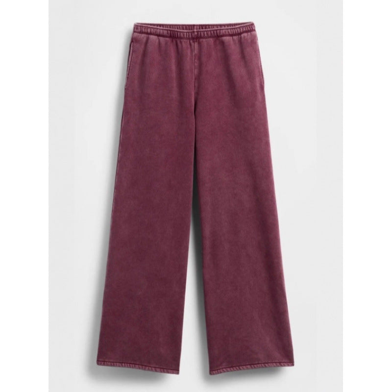 Nameria Womens Hooded Zip Top and Pants Set Wine Red