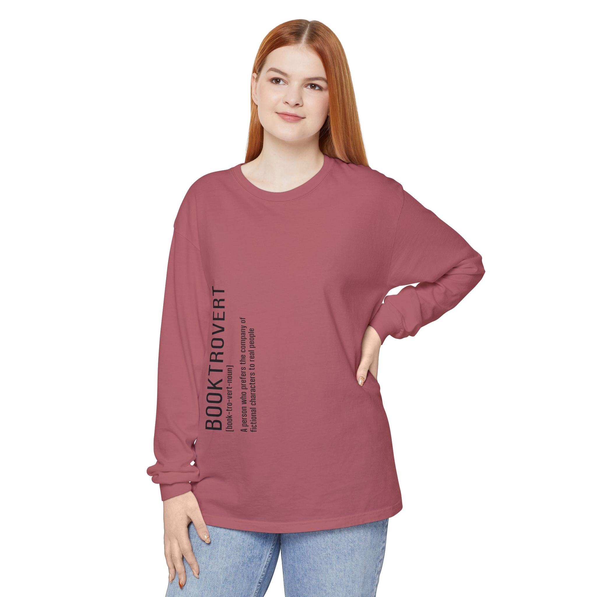 Comfort Colors 6014 Unisex  Long Sleeve T-Shirt | Booktrovert Graphic Print