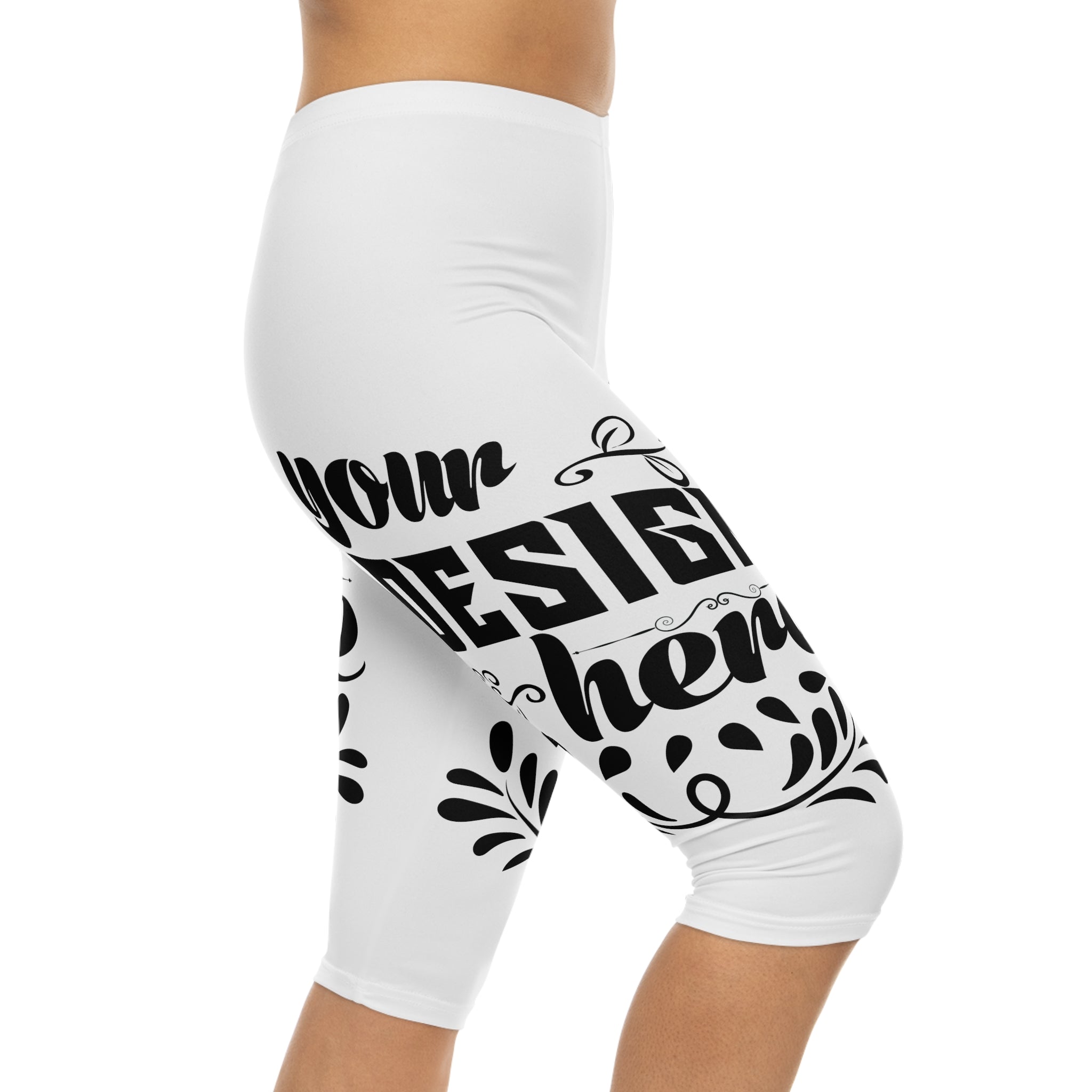 Customizable Women’s Moisture-Wicking Capri Leggings AOP Skinny Fit