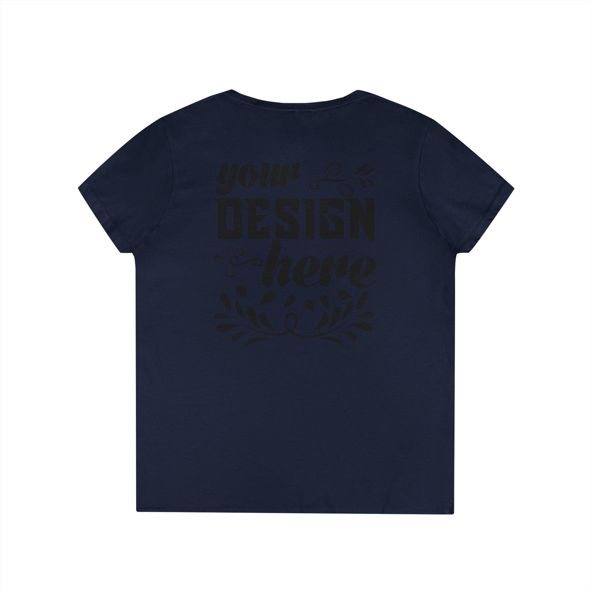 Customizable Gildan 5V00L Womens V Neck T Shirt Semi Fitted Cotton