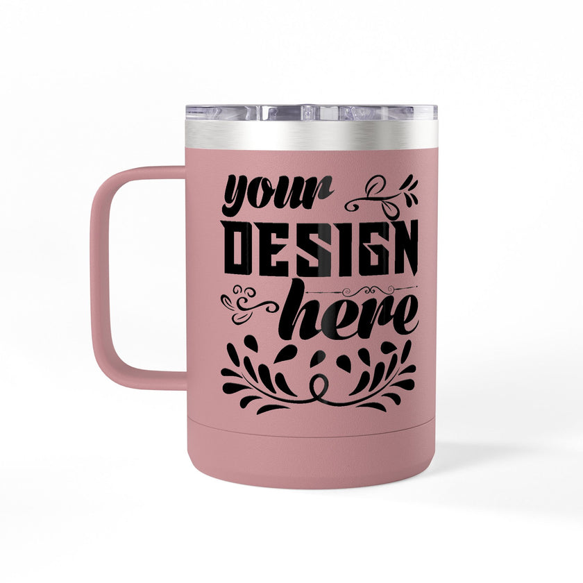 Customizable Polar Camel 15oz Stainless Steel Coffee Mug Tumbler Lid