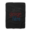 Customizable Sherpa Fleece Blanket 3 Sizes One Sided Print Plush Back