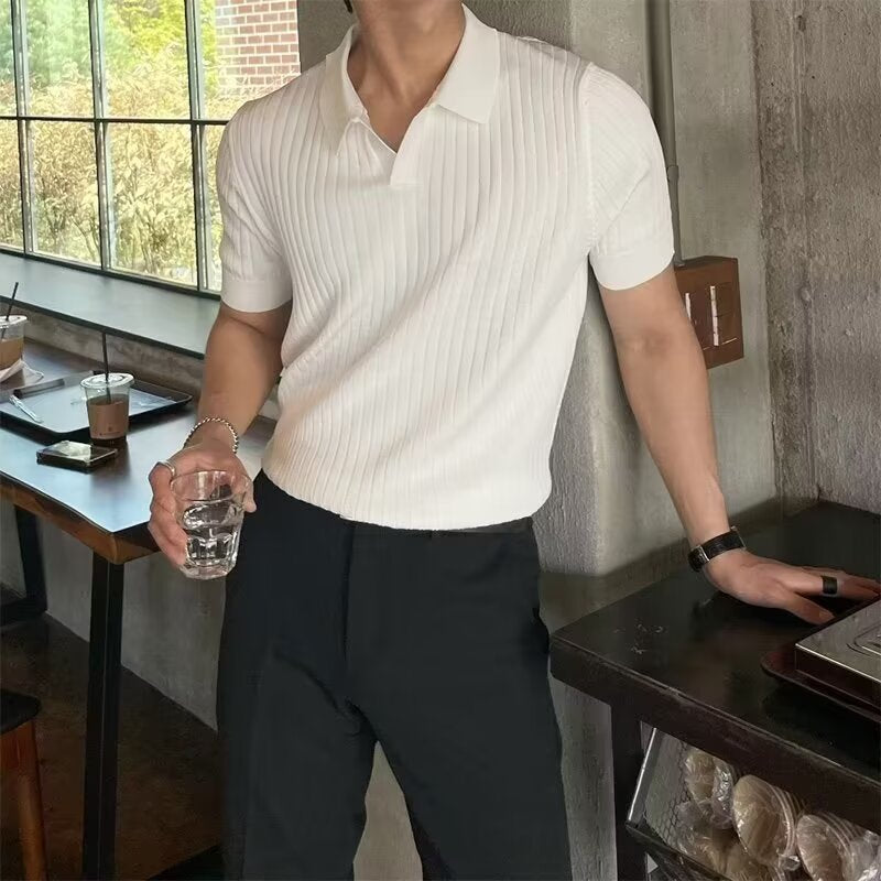 Nameria Mens Slim Fit Short Sleeve Polo Shirt