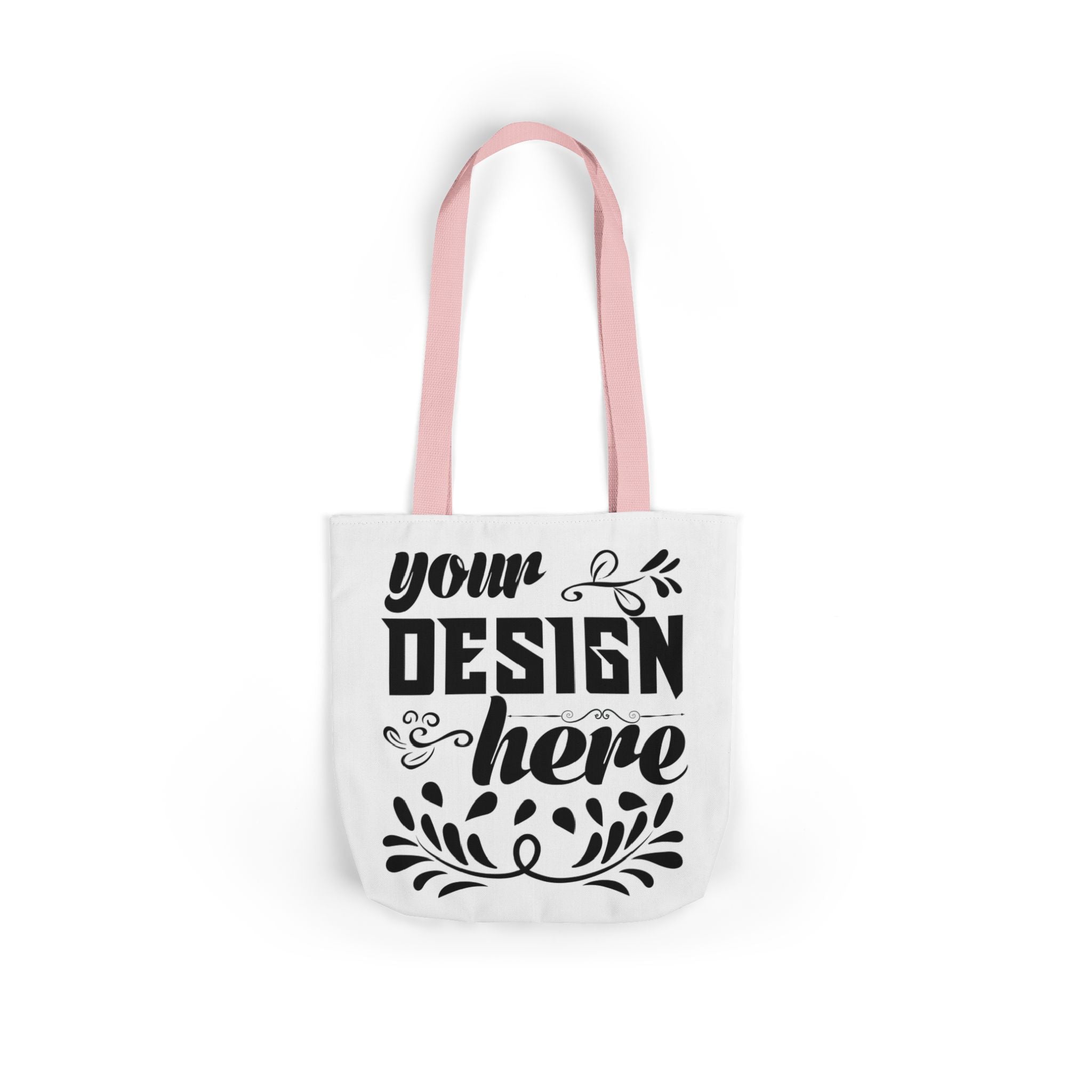 Customizable Canvas Tote Bag With 5 Color Strap Options All Over Print