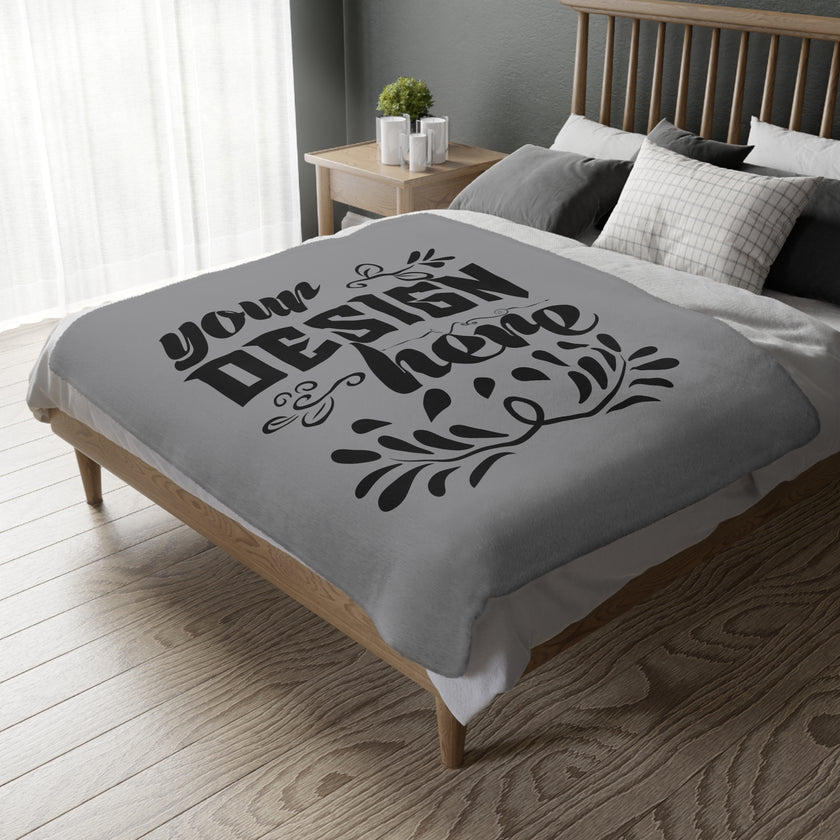 Customizable Velveteen Microfiber Blanket Two Sided Print 3 Sizes