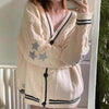 Nameria Womens Long Sleeve Knit Cardigan V-neck Batwing Sleeve