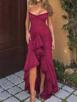 Nameria Mesh Pleated V Neck Sleeveless High Waist Long Dress