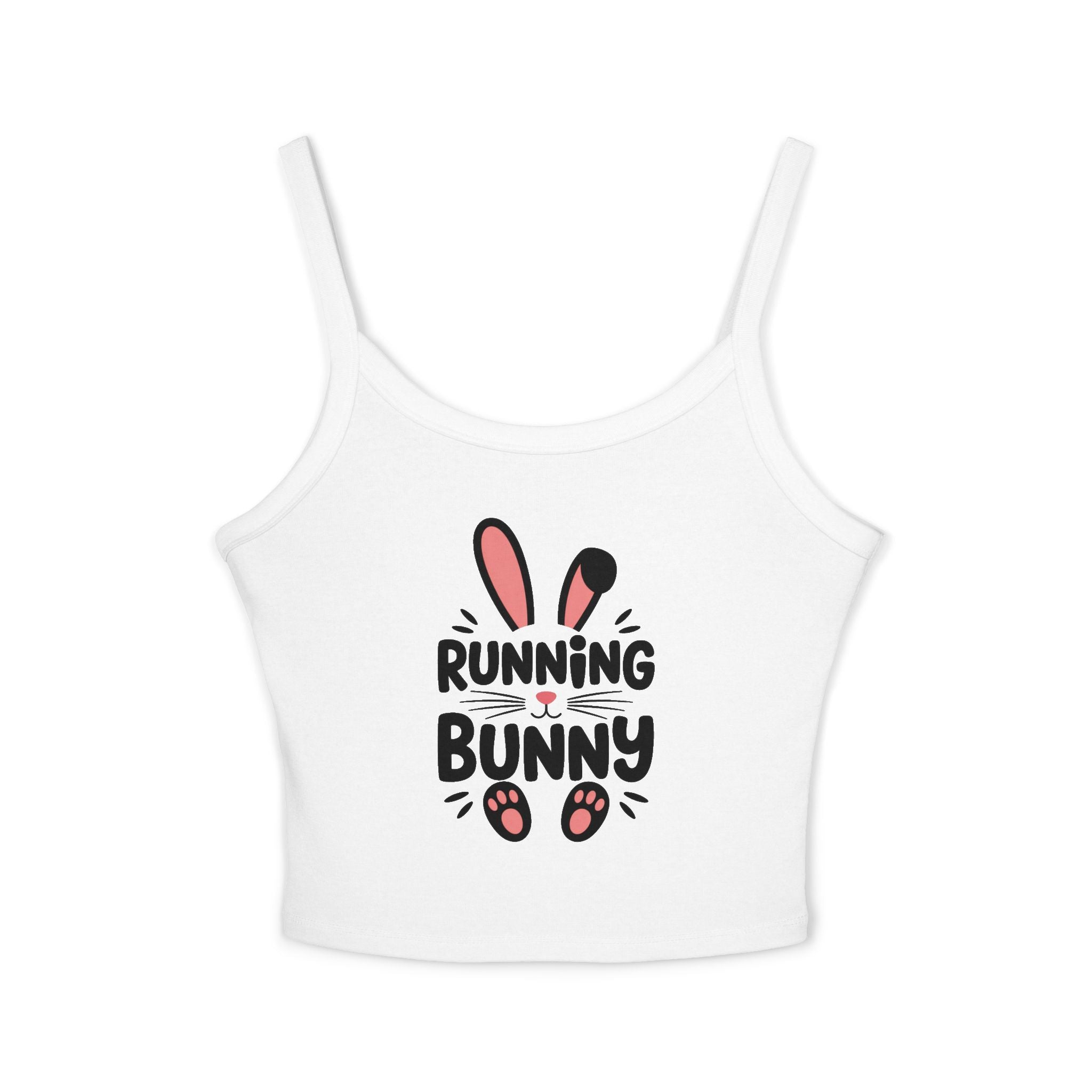 Bella+Canvas 1012 Spaghetti Strap Tank Top Running Bunny Graphic Print
