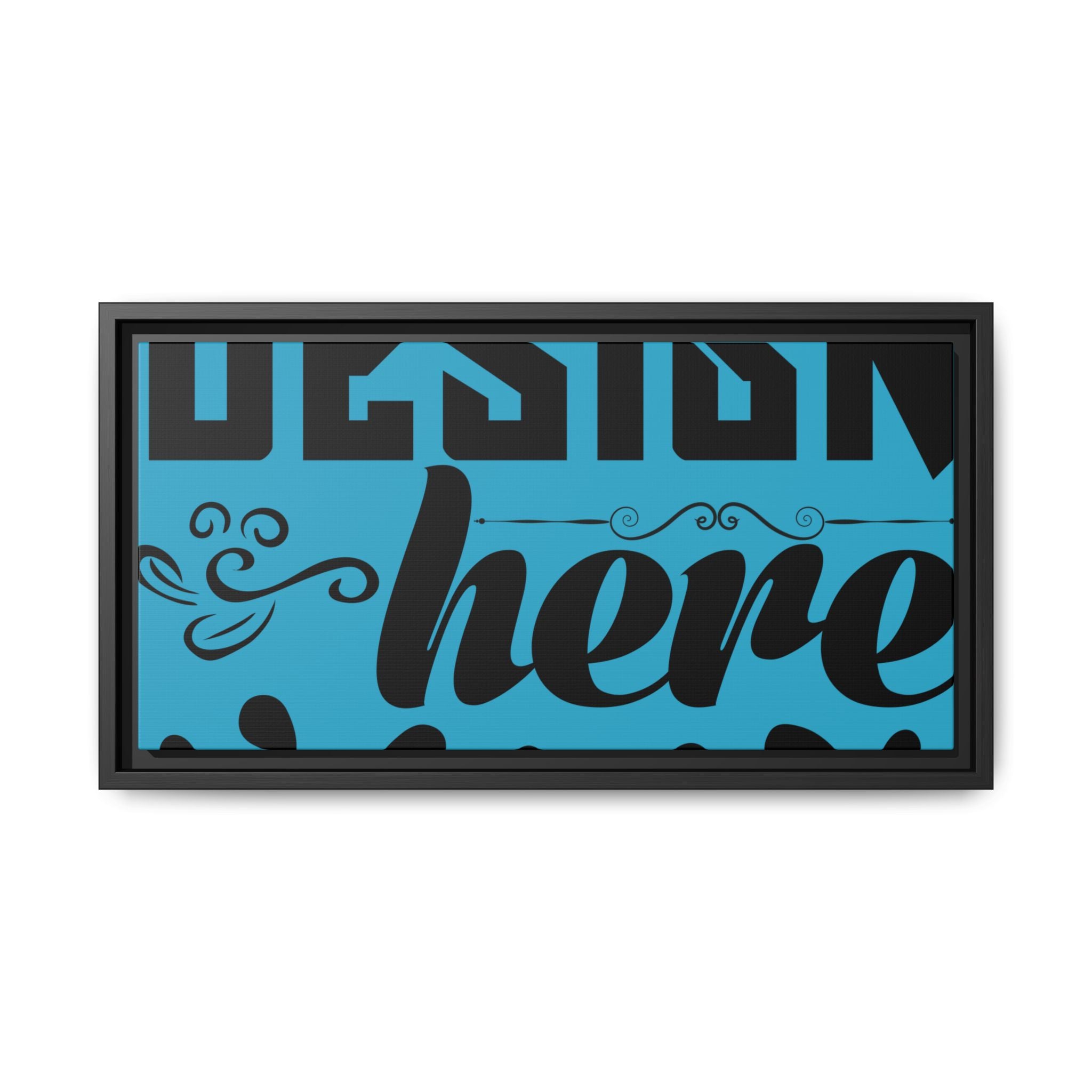 Customizable Framed Matte Canvas Print with Pinewood Frame Sawtooth Hanger