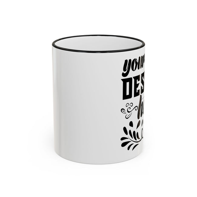 Customizable Accent Rim and Handle Ceramic Mug 11oz 15oz Drinkware