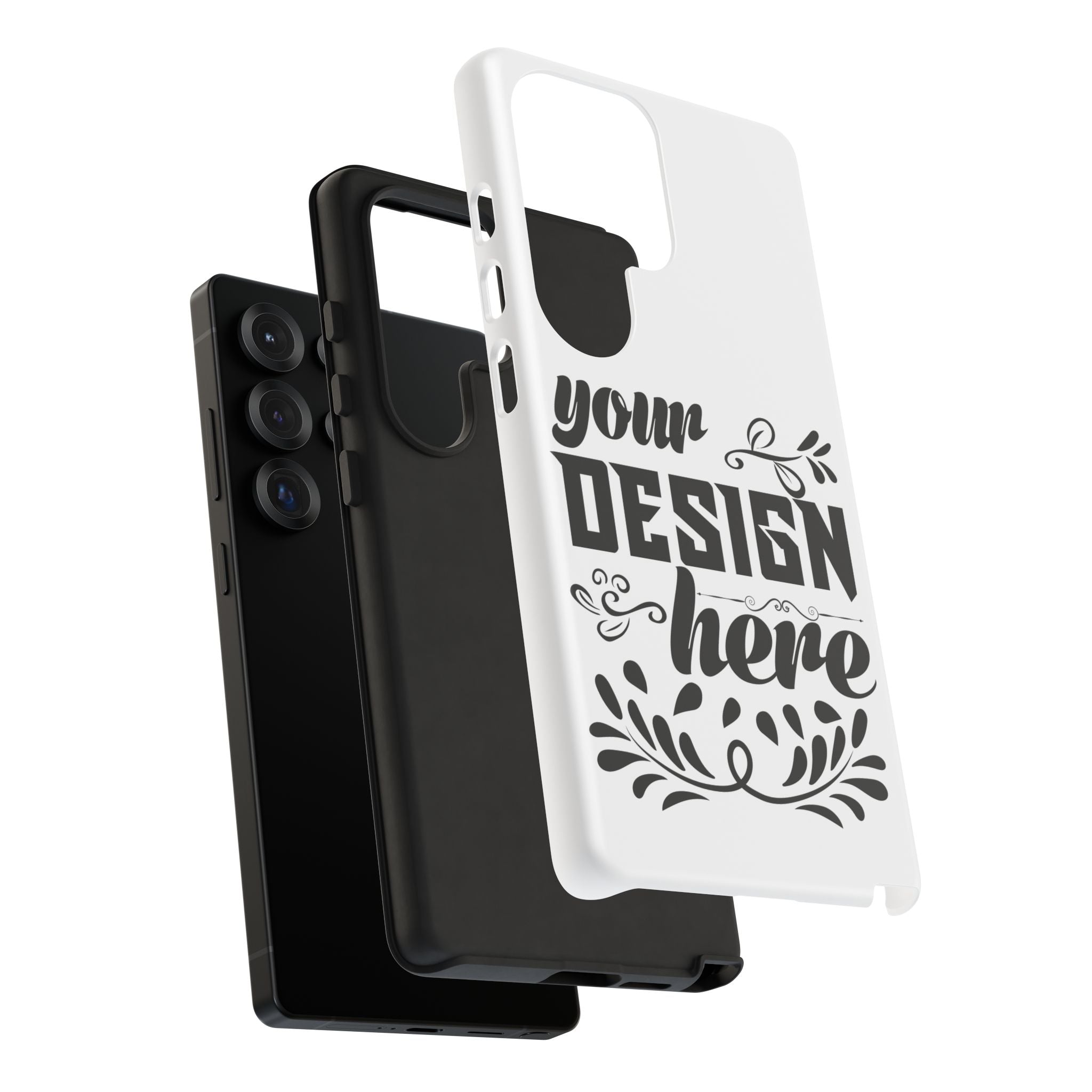 Customizable Tough Dual Layer Phone Case Polycarbonate TPU Liner Protective