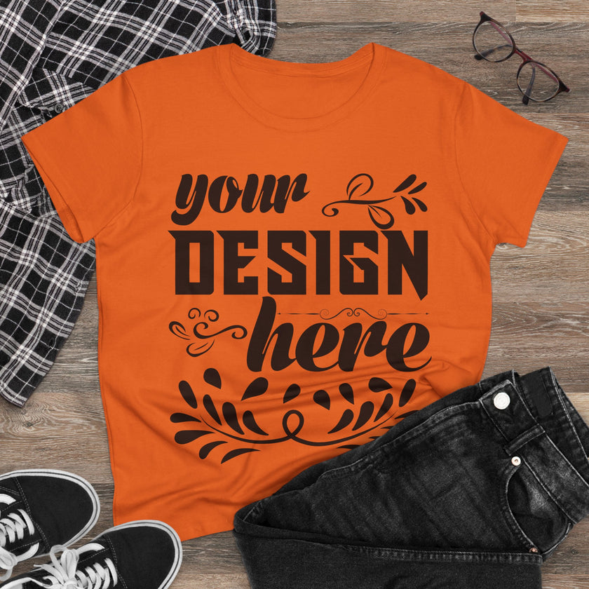 Customizable Gildan 5000L Womens Midweight Cotton Short Sleeve T-Shirt