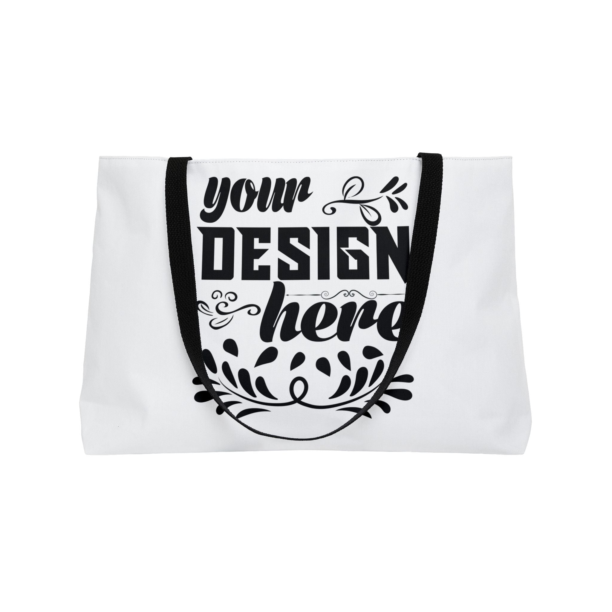 Customizable Spun Polyester Weekender Tote Bag With Lined Interior