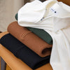 Nameria Half Zip Lapel Collar Waffle Knit Polo Long Sleeve