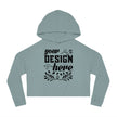 Customizable Independent Trading Women Cropped Hooded Sweatshirt