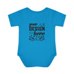 Customizable Infant Baby Rib Bodysuit Rabbit Skins 4400 Unisex