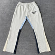 Nameria Men’s Splatter Ink Patchwork Flared Sweatpants