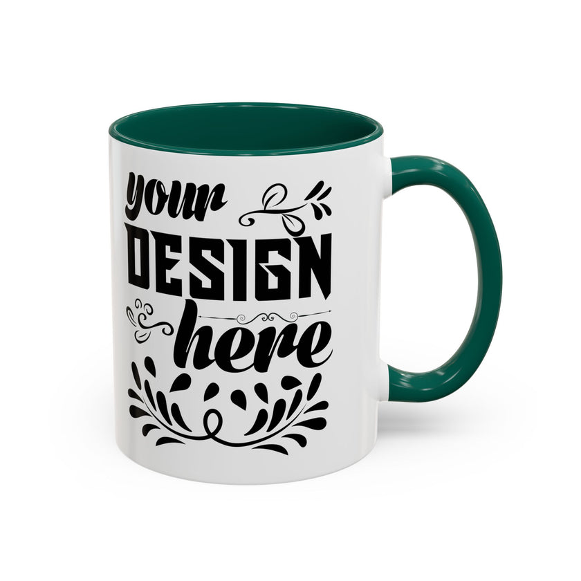 Customizable Glossy Ceramic Accent Mug 11oz and 15oz
