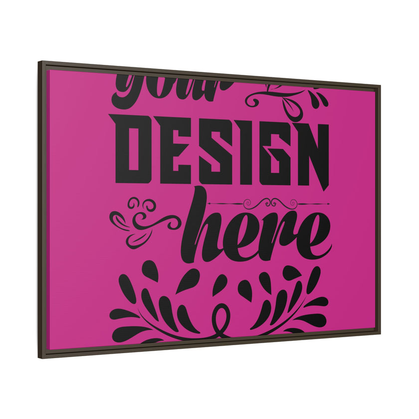 Customizable Framed Matte Canvas Print with Pinewood Frame Sawtooth Hanger