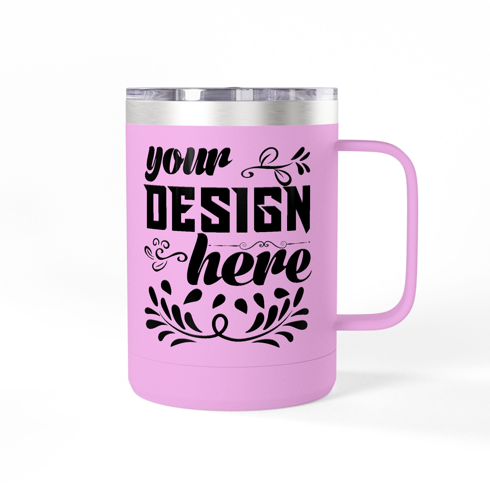 Customizable Polar Camel 15oz Stainless Steel Coffee Mug Tumbler Lid