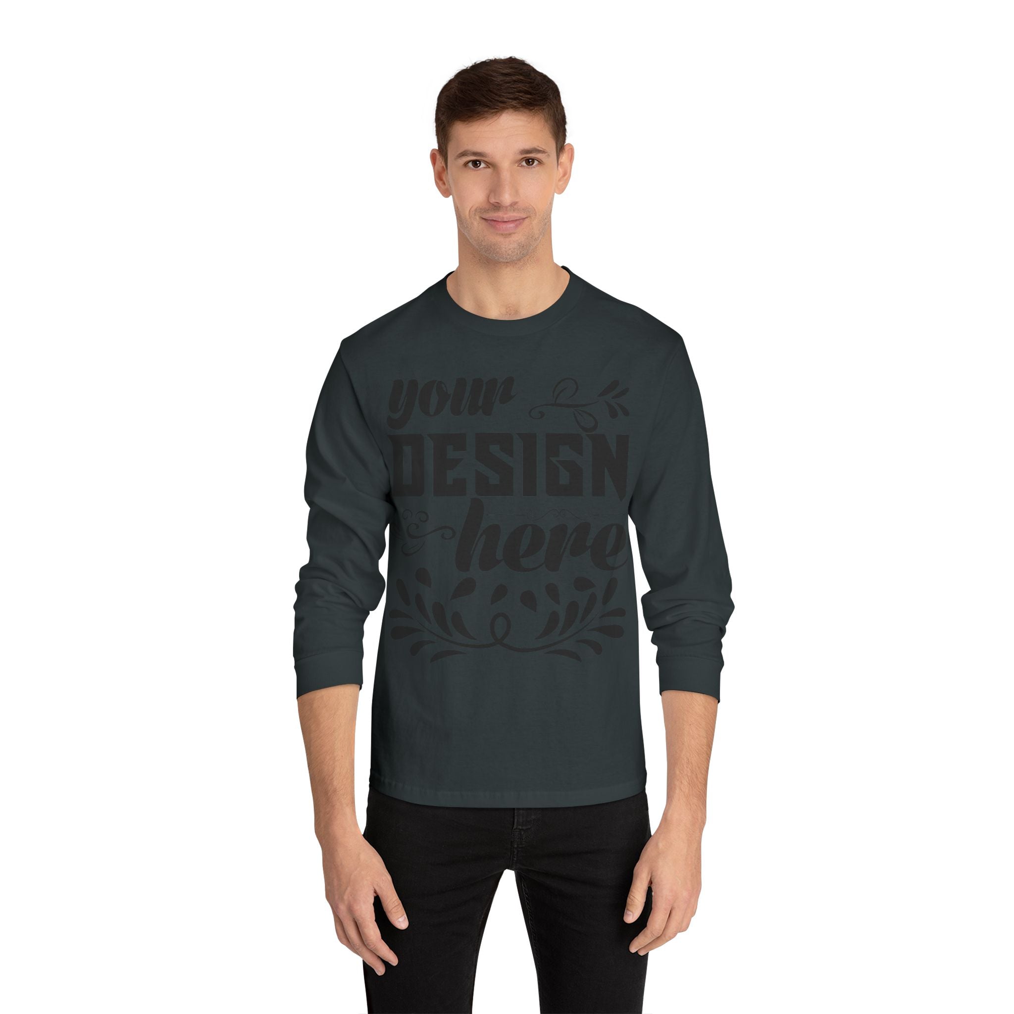 Customizable American Apparel 1304 Unisex Classic Long Sleeve T Shirt