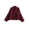 Nameria Suede Textured Lapel Bomber Jacket