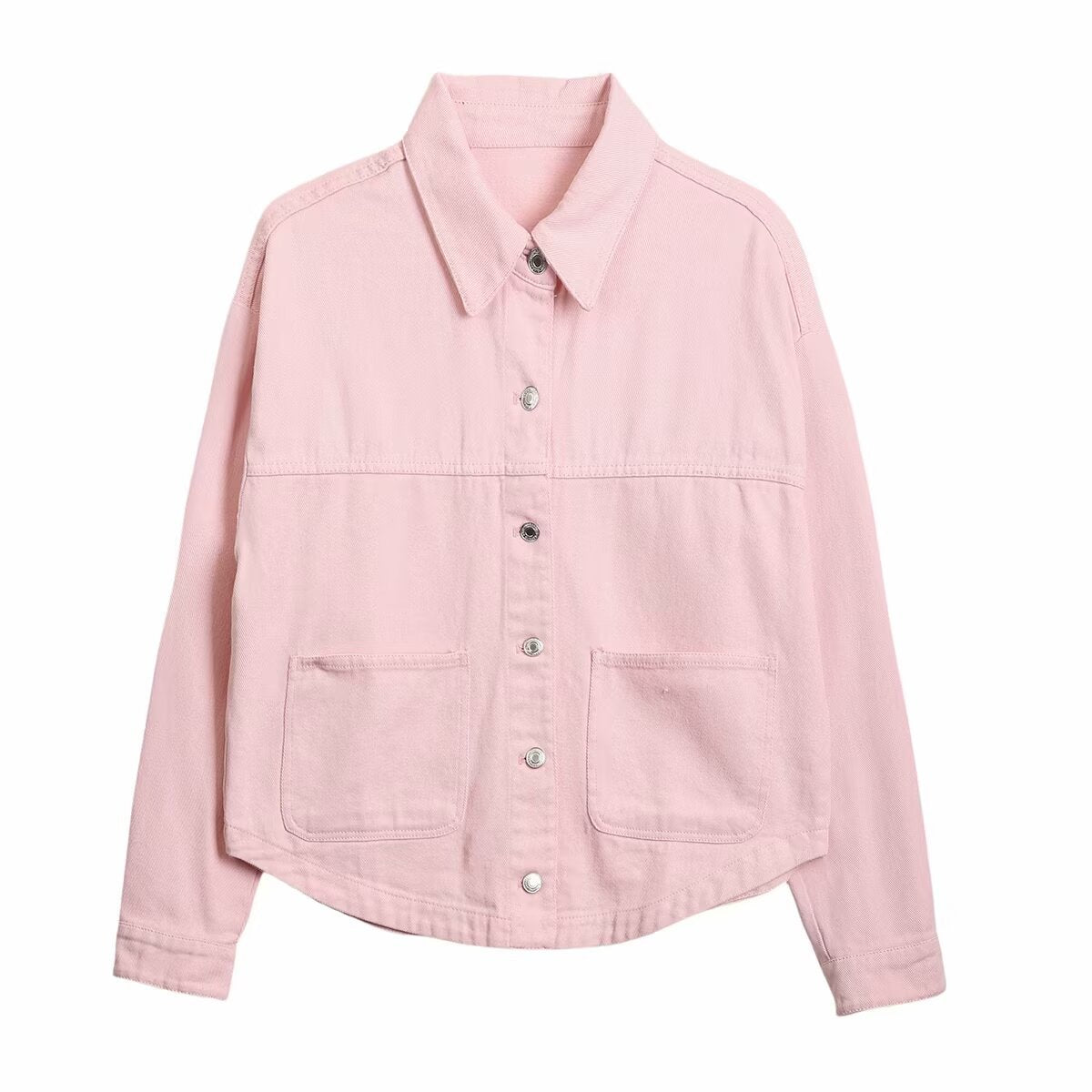 Nameria Womens Denim Collar Shirt