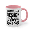 Customizable Accent Ceramic Mug 11oz 15oz Colored Interior and Handle