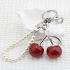 Nameria Pearl Chain Cherry Keychain